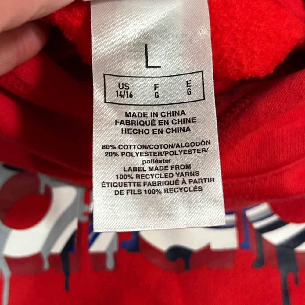 Adidas Red Hoodie with Graphic Logo - Picture 5 of 6